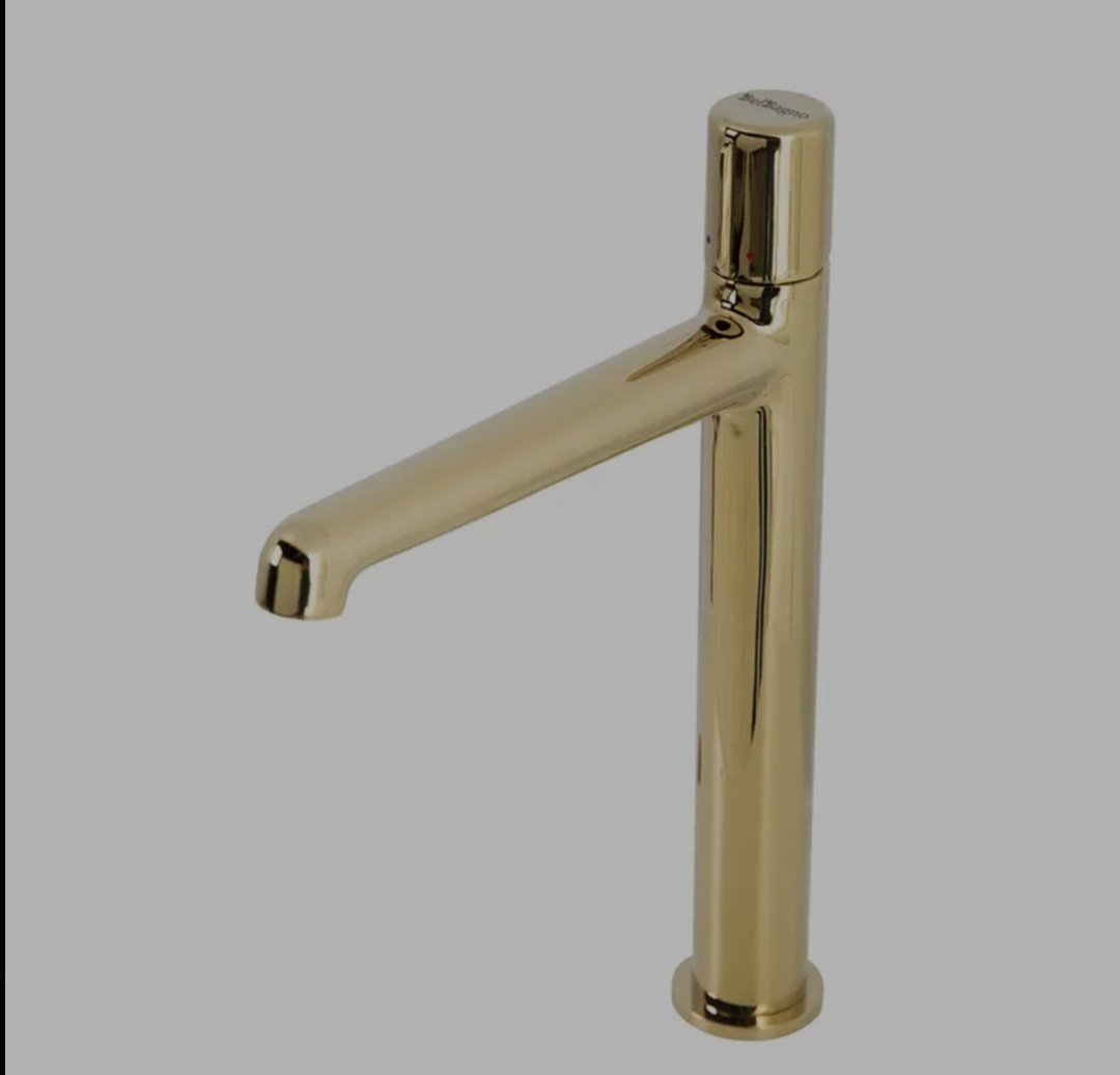 Смеситель для раковины (умывальника) BelBagno UNO-LMC-ORO-W0, однозахватный купить,66398
