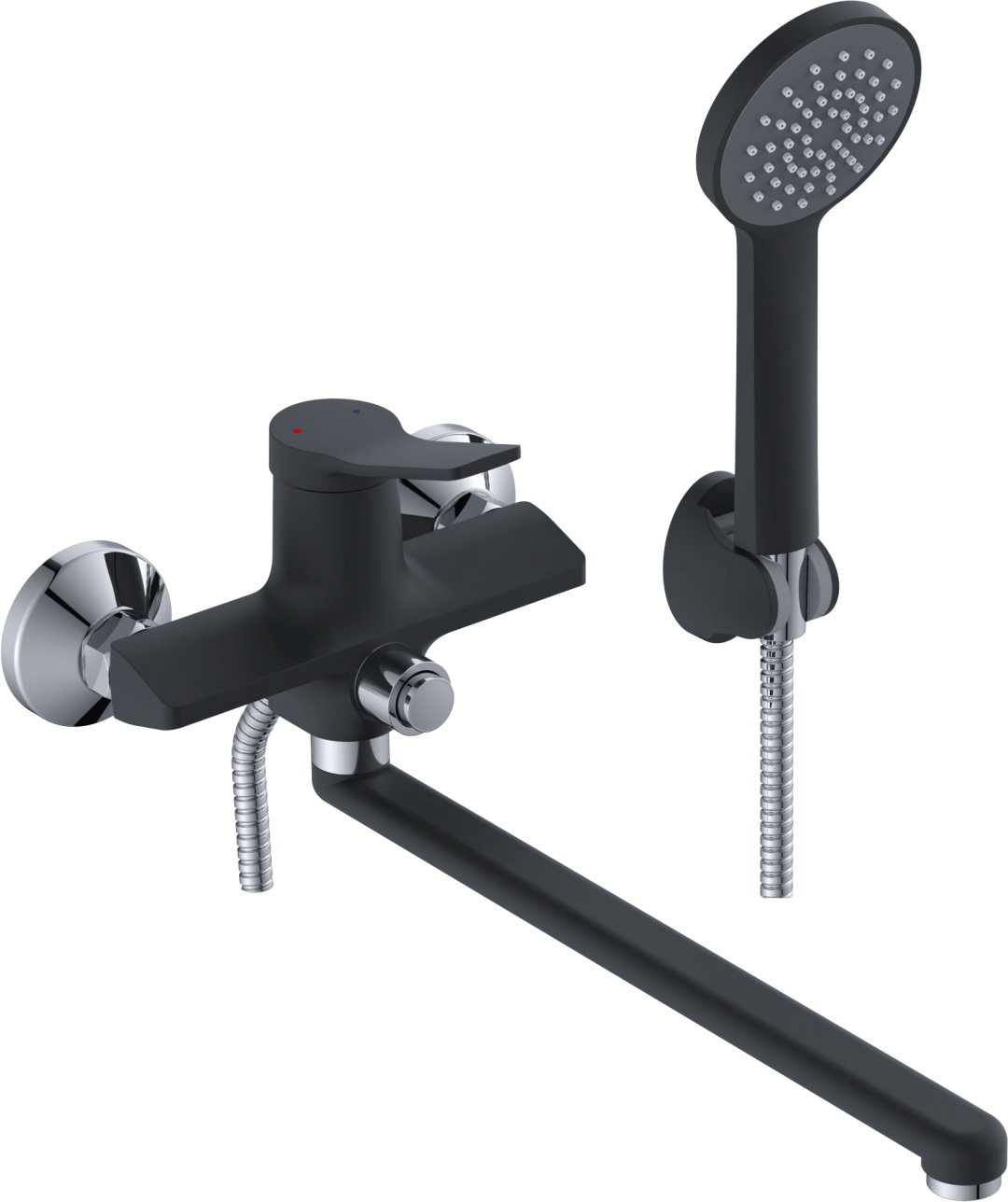 Смеситель для ванны Potato P22292BL, латунь, цвет черный купить,38600