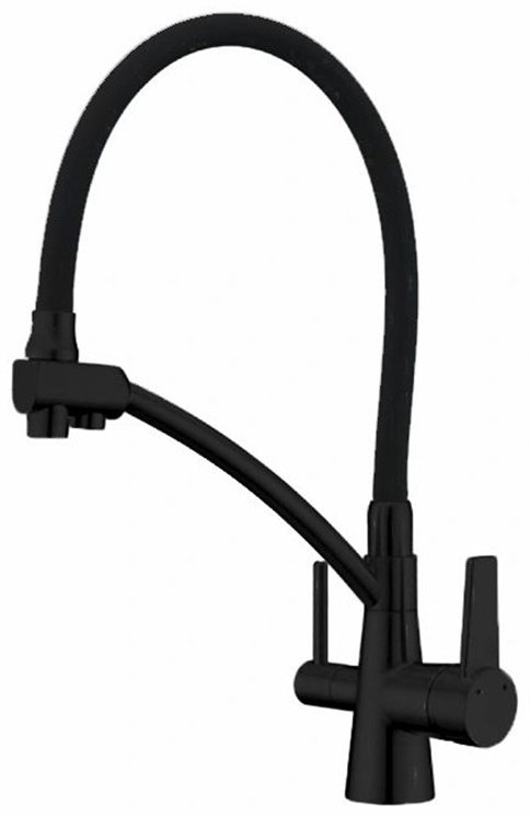 Смеситель с гибким изливом Gappo G4398-16, латунь, цвет черный купить,68000