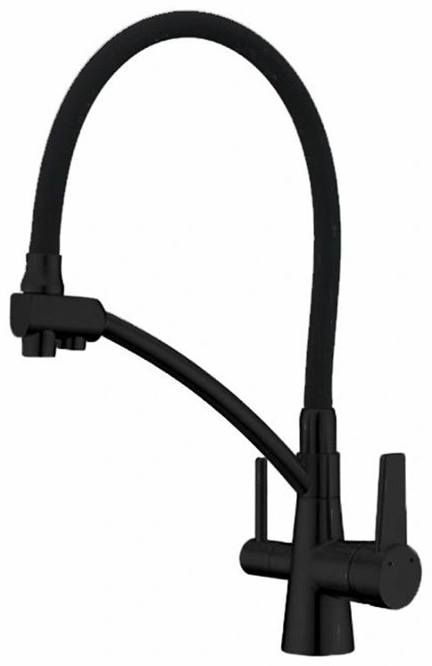 Смеситель с гибким изливом Gappo G4398-16, латунь, цвет черный купить,68000