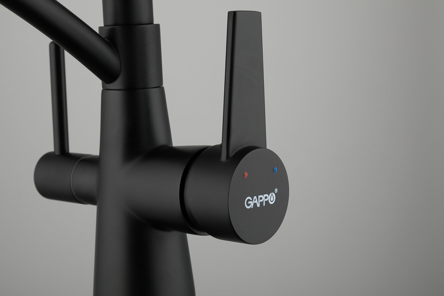 Смеситель с гибким изливом Gappo G4398-16, латунь, цвет черный купить,68000