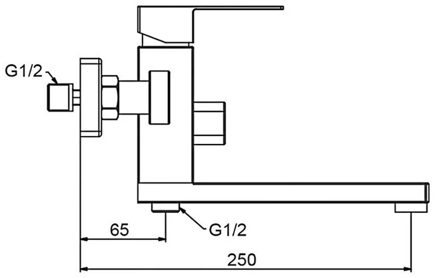 Смеситель для ванны Frap F32802-6, нержавеющая сталь, цвет черный купить,56800