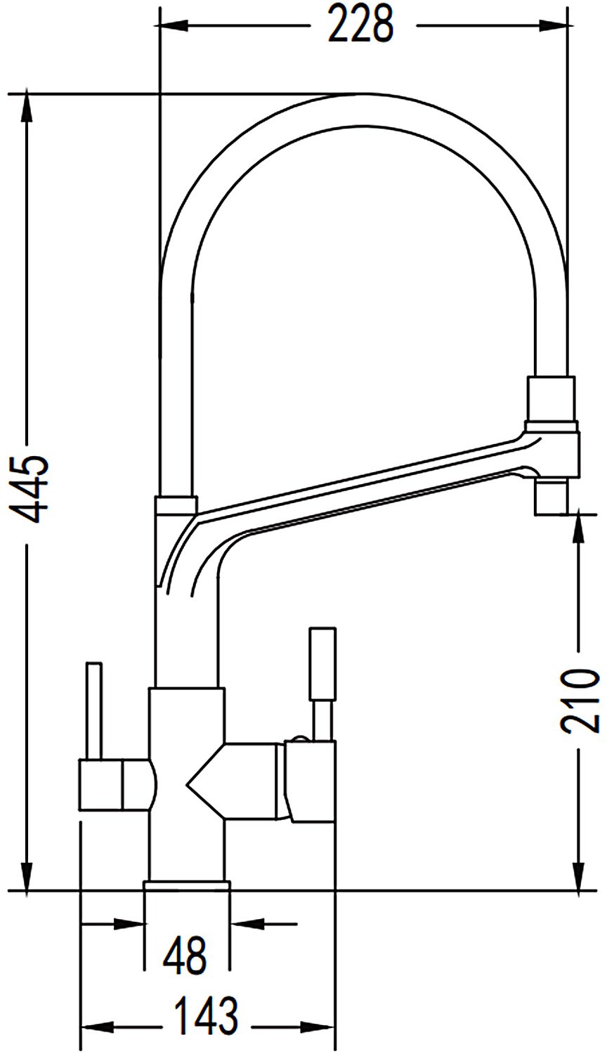 Смеситель с гибким изливом Rose R658C, латунь, цвет белый купить,NaN