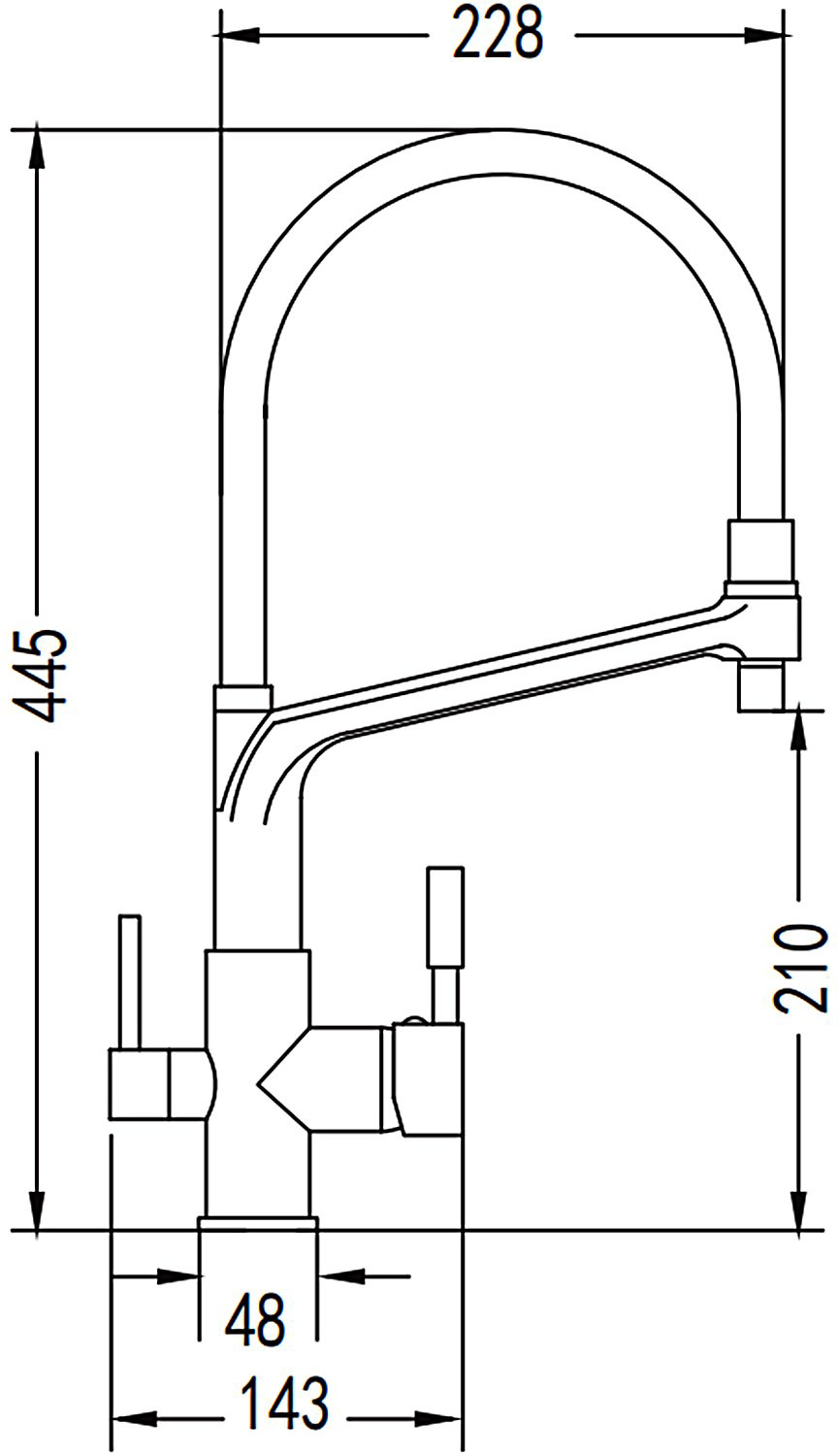 Смеситель с гибким изливом Rose R658C, латунь, цвет белый купить,NaN