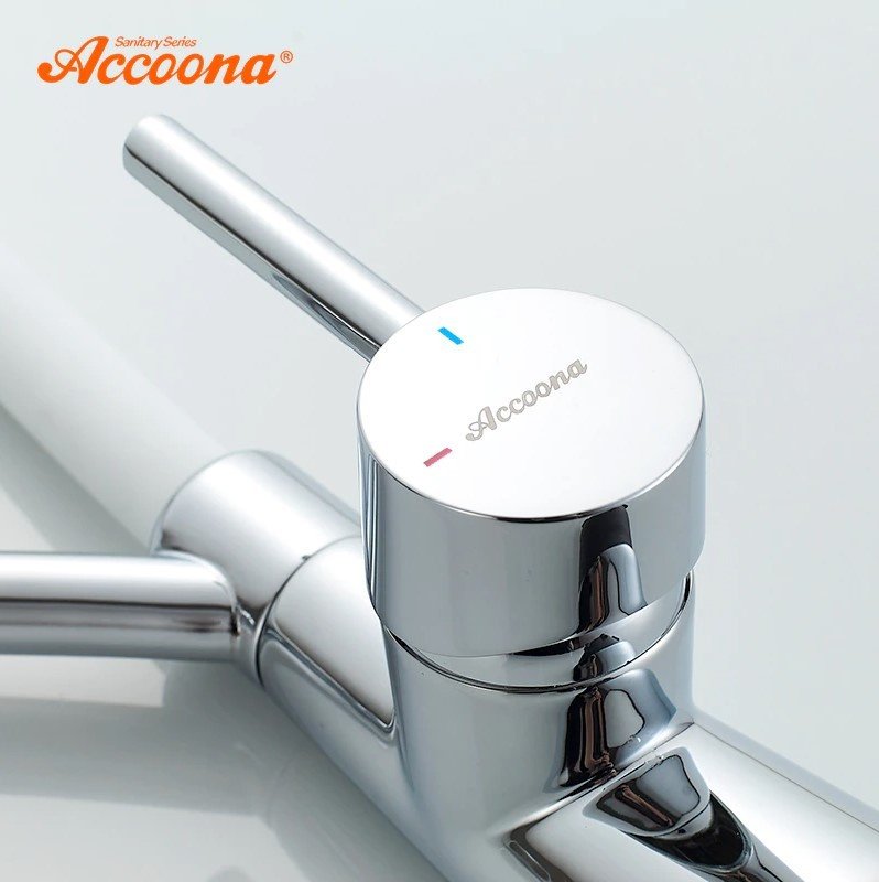 Смеситель с гибким изливом Accoona A4890G-2, латунь, цвет белый, хром купить,NaN