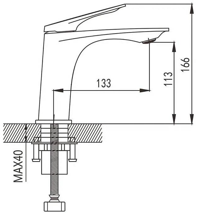 Смеситель Shevanik S9101T, латунь, цвет стальной купить,NaN