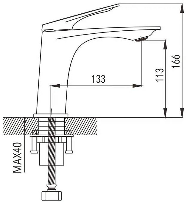 Смеситель Shevanik S9101T, латунь, цвет стальной купить,NaN