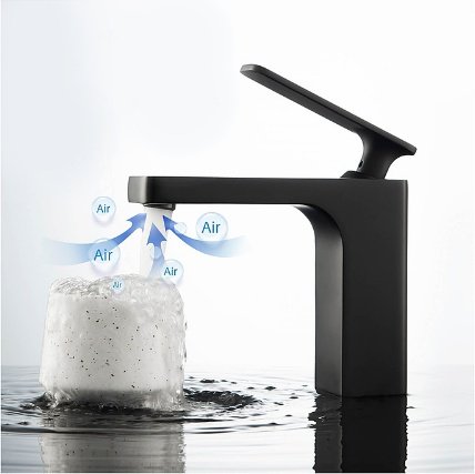Смеситель для раковины (умывальника) Timo 4361/03F black, однозахватный купить,NaN