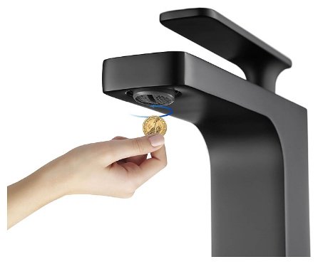 Смеситель для раковины (умывальника) Timo 4361/03F black, однозахватный купить,NaN