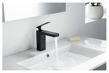 Смеситель для раковины (умывальника) Timo 4361/03F black, однозахватный купить,NaN