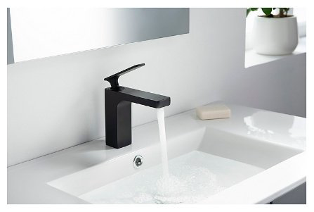 Смеситель для раковины (умывальника) Timo 4361/03F black, однозахватный купить,NaN