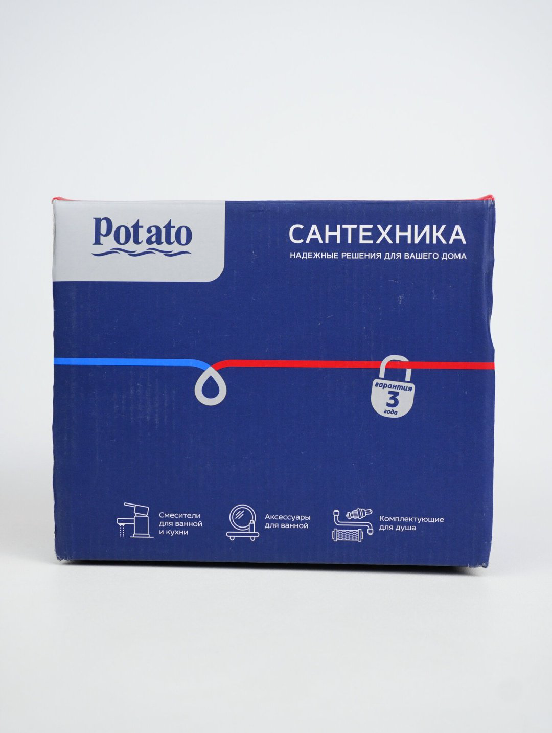 Смеситель для ванны Potato P3007, латунь, цвет хром купить,44200