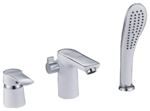 Смеситель для ванны Potato P11237-7, цинк, цвет белый купить,56800
