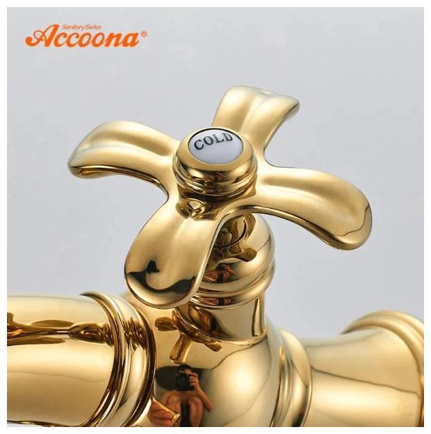 Смеситель для раковины (умывальника) Accoona A96106W, двухзахватный - ForteMarket Смеситель для раковины (умывальника) Accoona A96106W, двухзахватный купить,86000