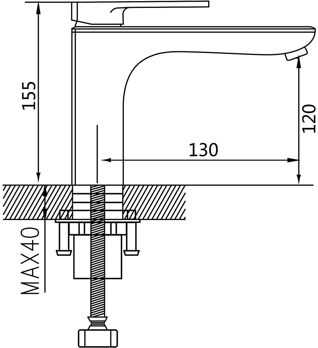 Смеситель Shevanik S8501T , латунь, цвет графит купить,NaN