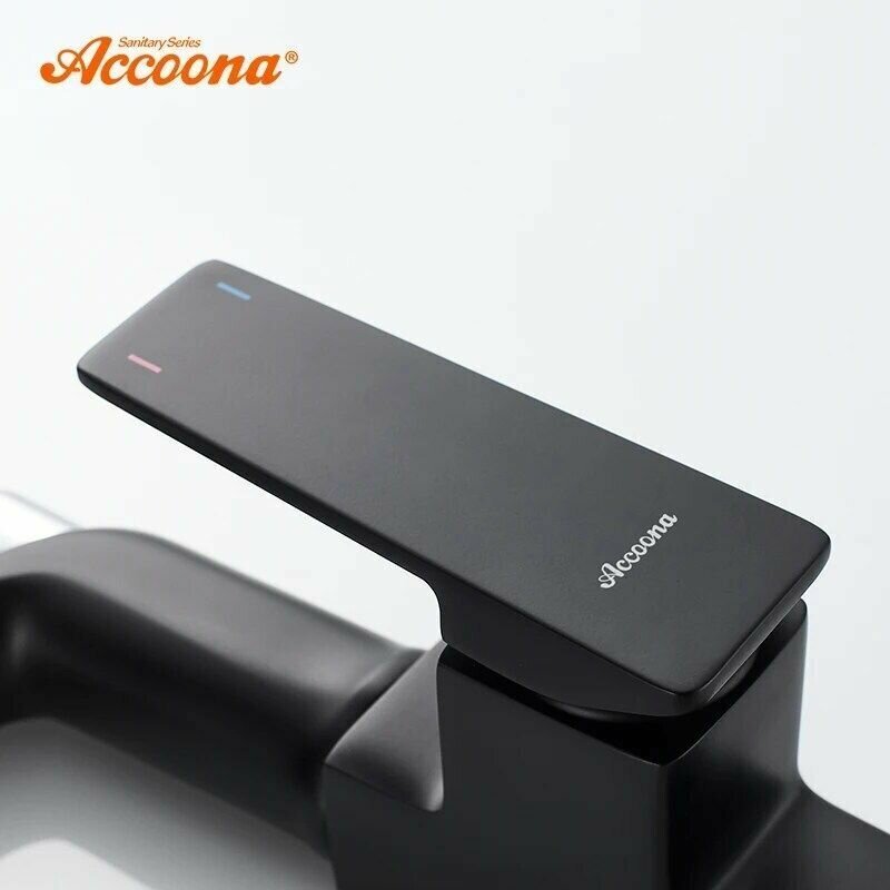 Смеситель с гибким изливом Accoona A44124F, латунь, цвет черный купить,NaN