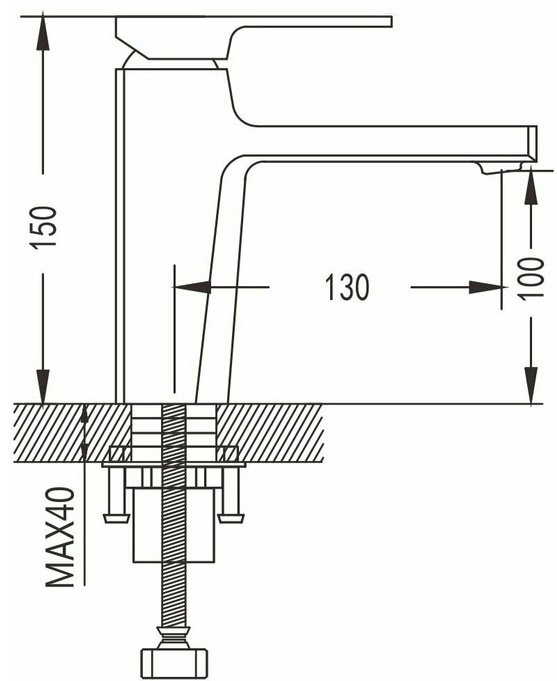 Смеситель Shevanik S8901H, латунь, цвет черный купить,NaN