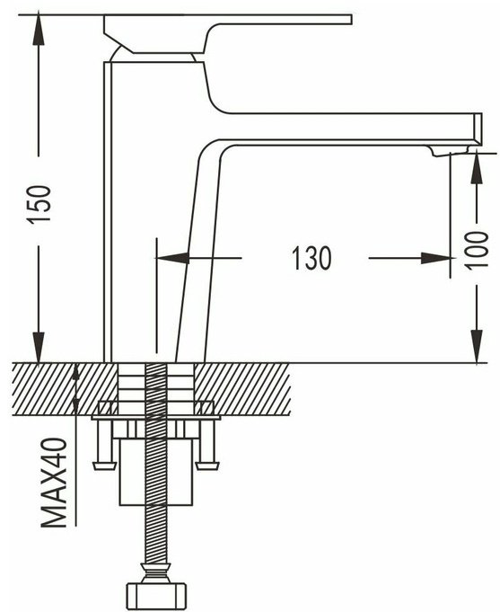 Смеситель Shevanik S8901H, латунь, цвет черный купить,NaN