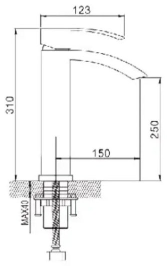 Смеситель Rose R1511F, латунь, цвет хром купить,NaN