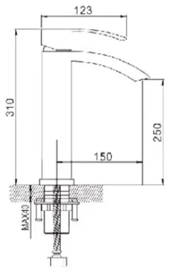 Смеситель Rose R1511F, латунь, цвет хром купить,NaN
