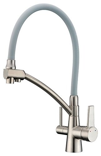 Смеситель для кухни Gappo G4398, латунь, цвет серый, стальной
