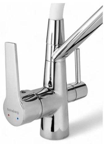 Смеситель с гибким изливом Rainsberg R603C, латунь, цвет серый