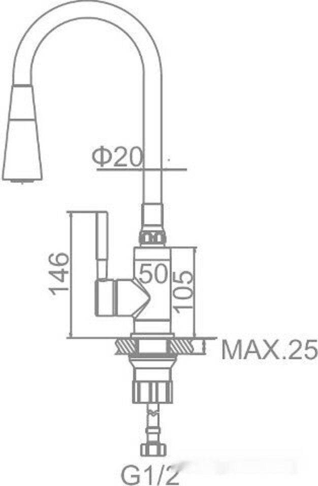 Смеситель с гибким изливом Accoona A9890N-1, силумин, цвет красный купить,NaN