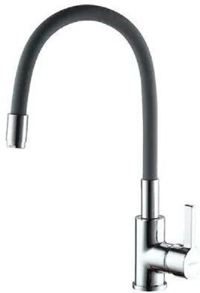 Смеситель с гибким изливом Accoona 9890АT, силумин, цвет серый, хром купить,NaN
