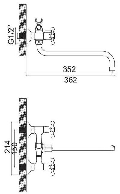 Смеситель для ванны Accoona 87177A, силумин, цвет хром купить,22800