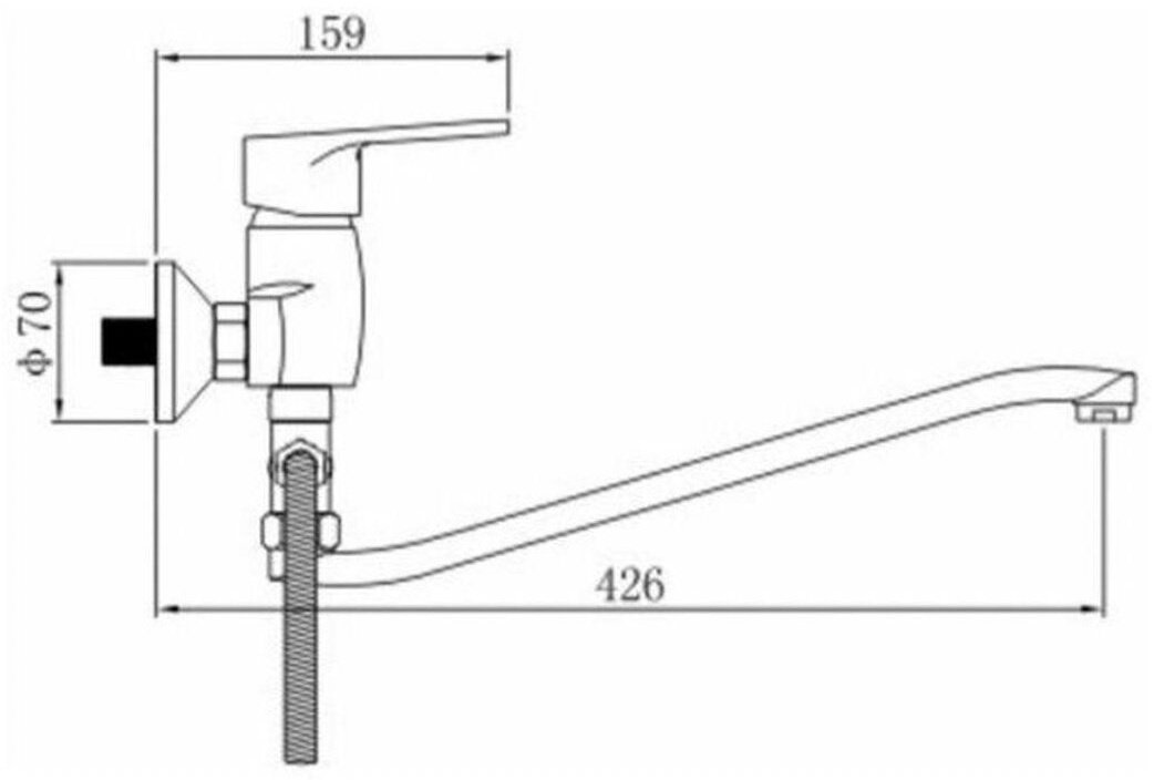 Смеситель для ванны Potato P2121, латунь, цвет хром купить,33500