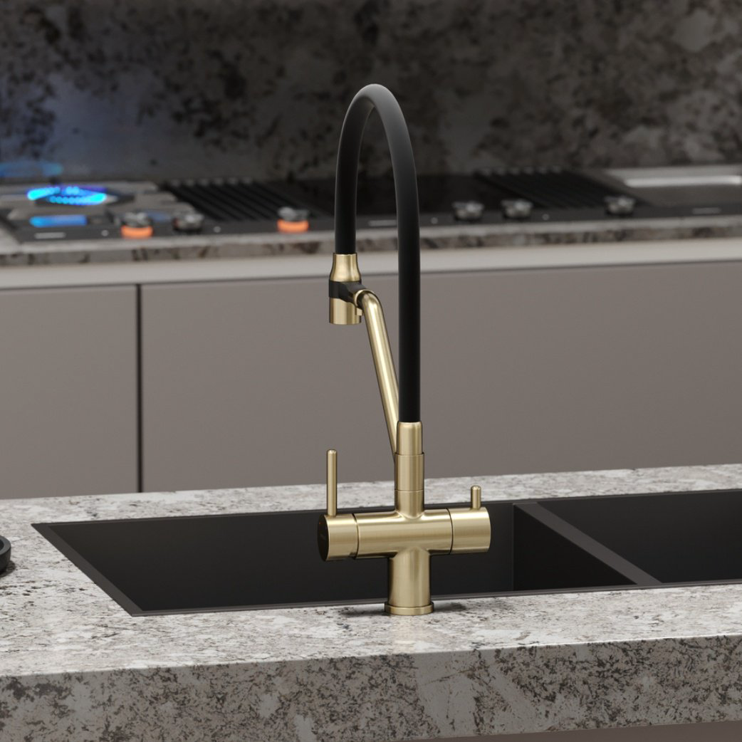 Смеситель для кухни (мойки) Sancos Dora SC4003BG, однозахватный - ForteMarket Смеситель для кухни (мойки) Sancos Dora SC4003BG, однозахватный купить,324071