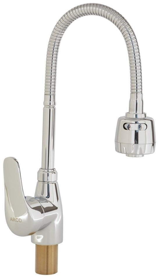 Смеситель с гибким изливом ARCO А47(1)34CHR, латунь, цвет хром купить,19360