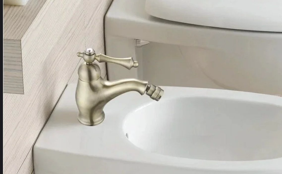 Смеситель для биде Rose R0107Q, латунь, цвет бронзовый купить,NaN