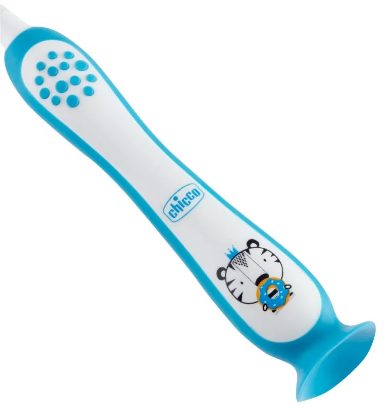 Зубная щетка Chicco Tiger мягкая 3-6лет голубая купить,NaN