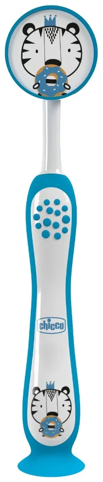Зубная щетка Chicco Tiger мягкая 3-6лет голубая купить,NaN