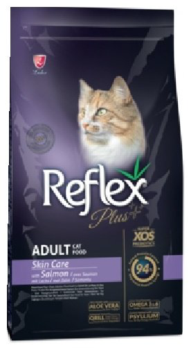 Корм Reflex Plus Skin Care для взрослых лосось 1.5 кг