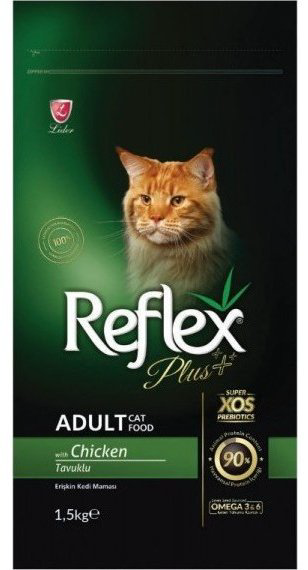 Корм Reflex Plus Adult для взрослых курица 1.5 кг купить,4400
