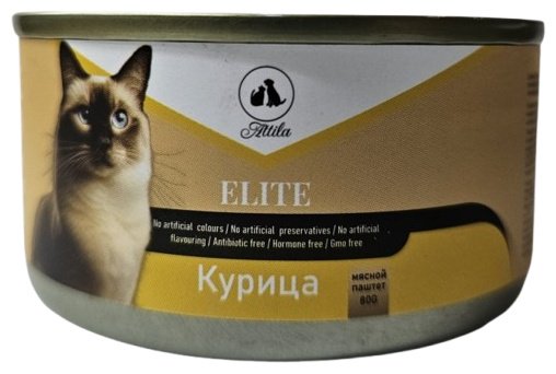 Корм ATTILA паштет курица 80 г 1 шт