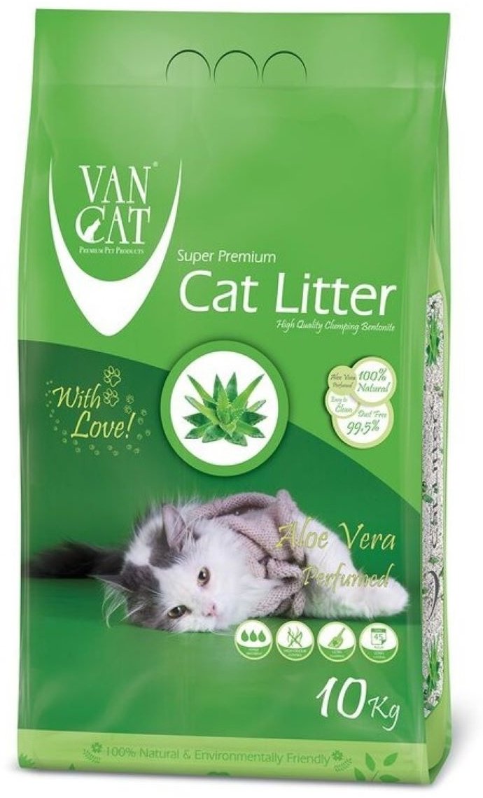 Наполнитель Van Cat Алоэ Вера комкующийся 10 кг