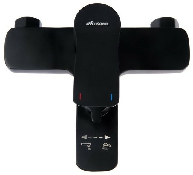 Смеситель для ванны Accoona A63207F, латунь, цвет черный купить,NaN