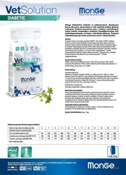 Корм Monge VetSolution Diabetic 2 кг купить,13845