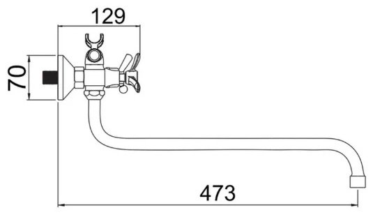 Смеситель для ванны Potato P2267 , двухзахватный купить,30990