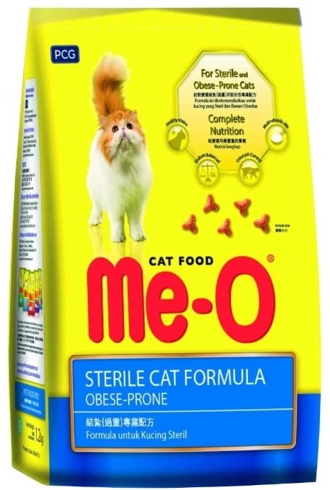 Корм Me-O для стерилизованных курица 7 кг