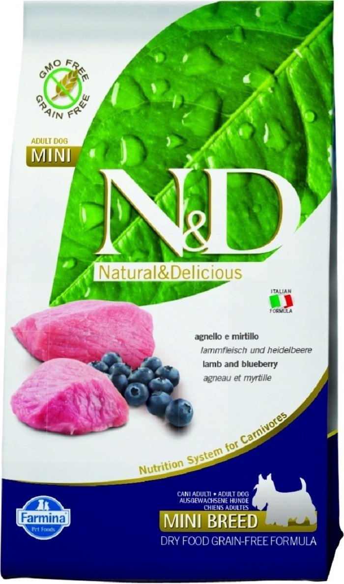 Корм Farmina Lamd&amp;Blueberry Adult Mini Ягненок и черника для мелких пород 7 кг