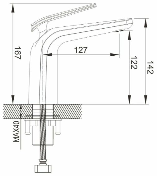 Смеситель Rose R3901C, латунь, цвет белый купить,NaN