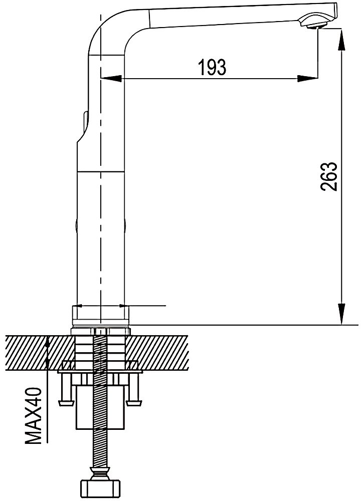 Смеситель Rose R2713H, латунь, цвет черный купить,NaN