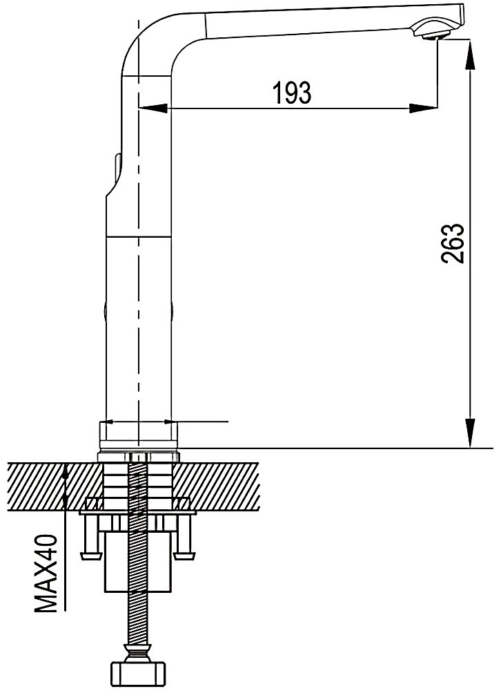 Смеситель Rose R2713H, латунь, цвет черный купить,NaN