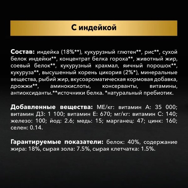 Корм PRO PLAN Delicate Adult для взрослых индейка 1 кг