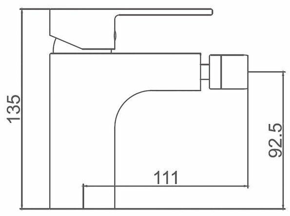 Смеситель для биде Accoona A3054, латунь, цвет хром купить,NaN