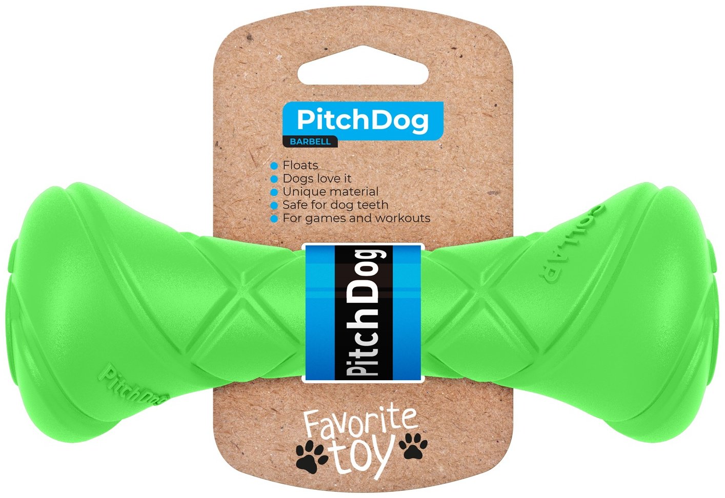 Игрушка PitchDog гантель 62395 зеленый